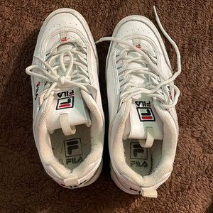 White Fila shoes